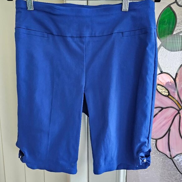 Lulu-B Black Pull On Bermuda Shorts and Coral Bay Blue shorts both sz 8 - Picture 3 of 10